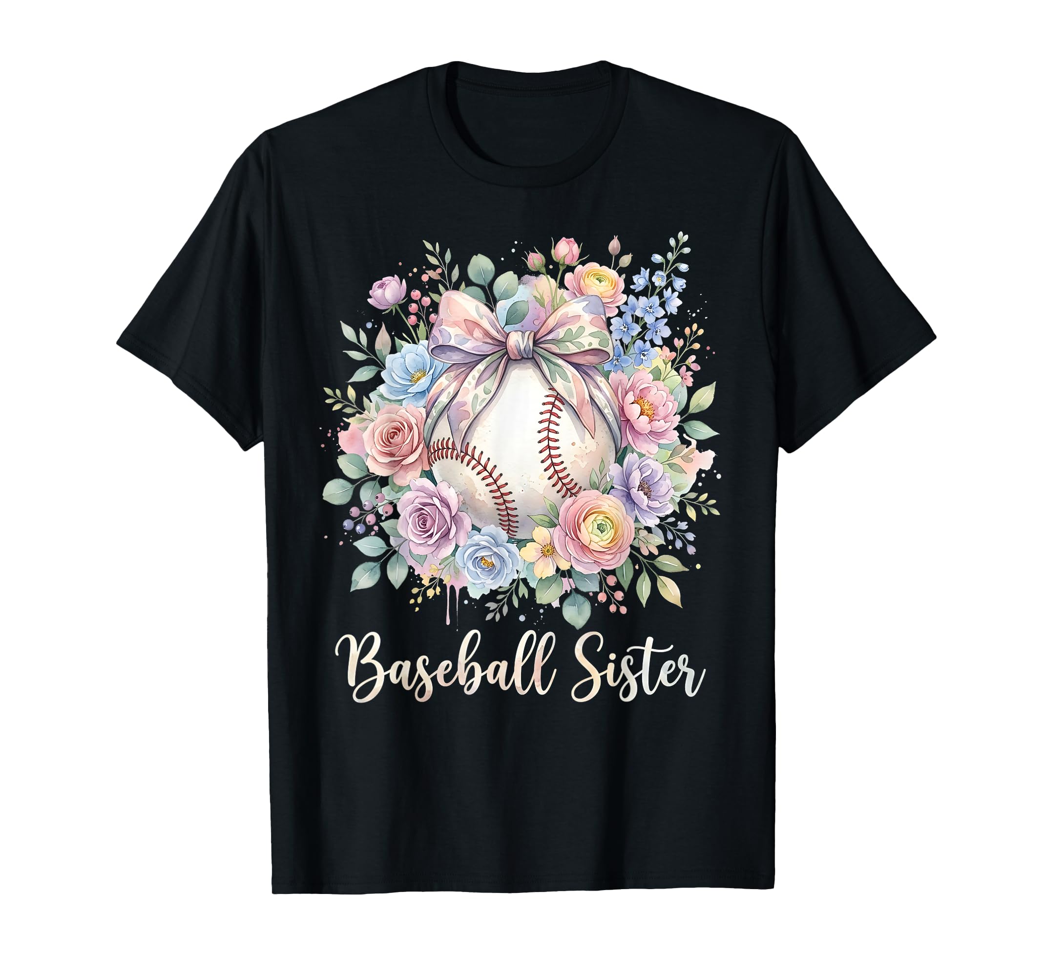 Baseball Sister Coquette Bow T-Shirt - Aesthetic Graphic Men Women - T-Shirt, Sweatshirt, Hoodie