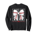 Game Day Vibes Coquette Bow Baseball Sweatshirt - Graphic Print for Adults - T-Shirt, Sweatshirt, Hoodie