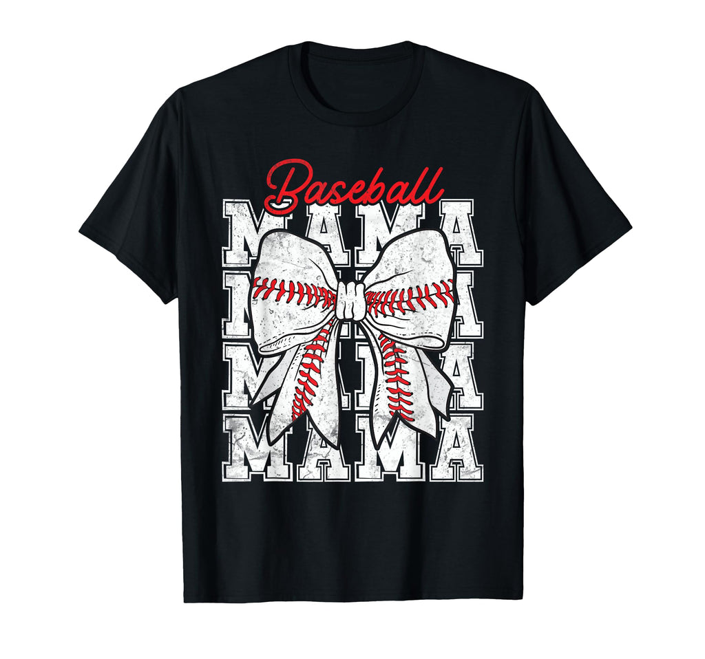 Baseball Mama Coquette Bow Game Day T-Shirt - Streetwear Style Unisex - T-Shirt, Sweatshirt, Hoodie