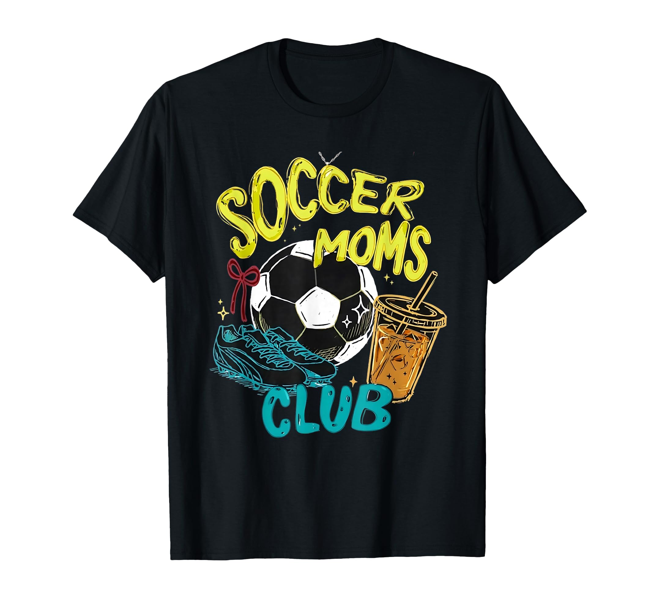 Soccer Moms Club Funny Sports Mom Game Day T-Shirt - Graphic Print Unisex - T-Shirt, Sweatshirt, Hoodie