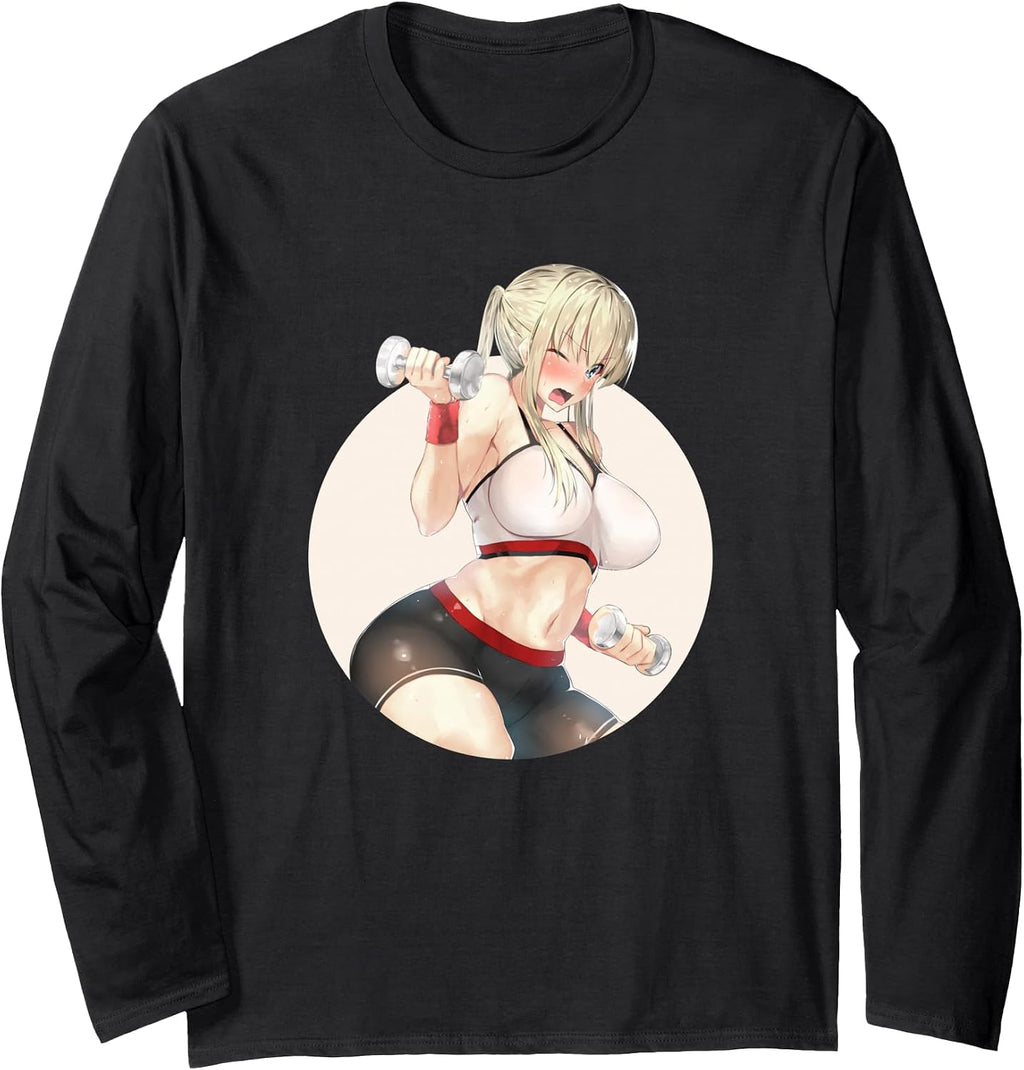 Anime Girl GYM Fitness Lover MERCH - Adult & Kids T-Shirts, Sweatshirts & Hoodies apparel design preview 1