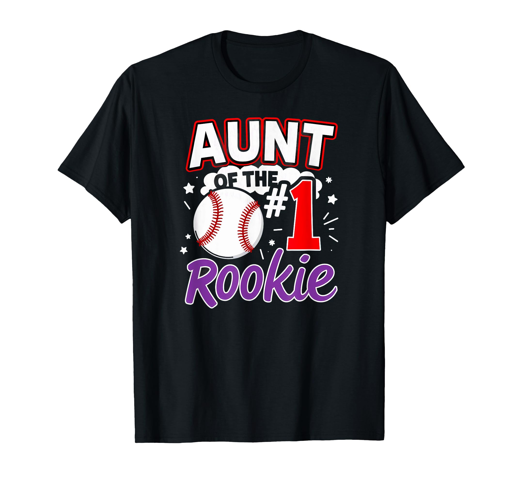 Aunt Rookie 1St Birthday Baseball T-Shirt - Minimalist Print Unisex - T-Shirt, Sweatshirt, Hoodie