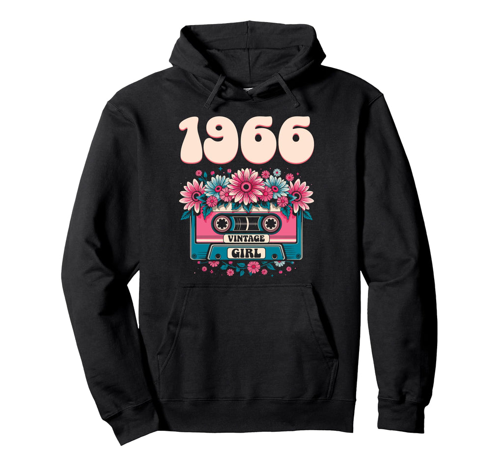 1966 Birthday Flowers 60Th Birthday 1966 Hoodie - Novelty Apparel Men Women - T-Shirt, Sweatshirt, Hoodie