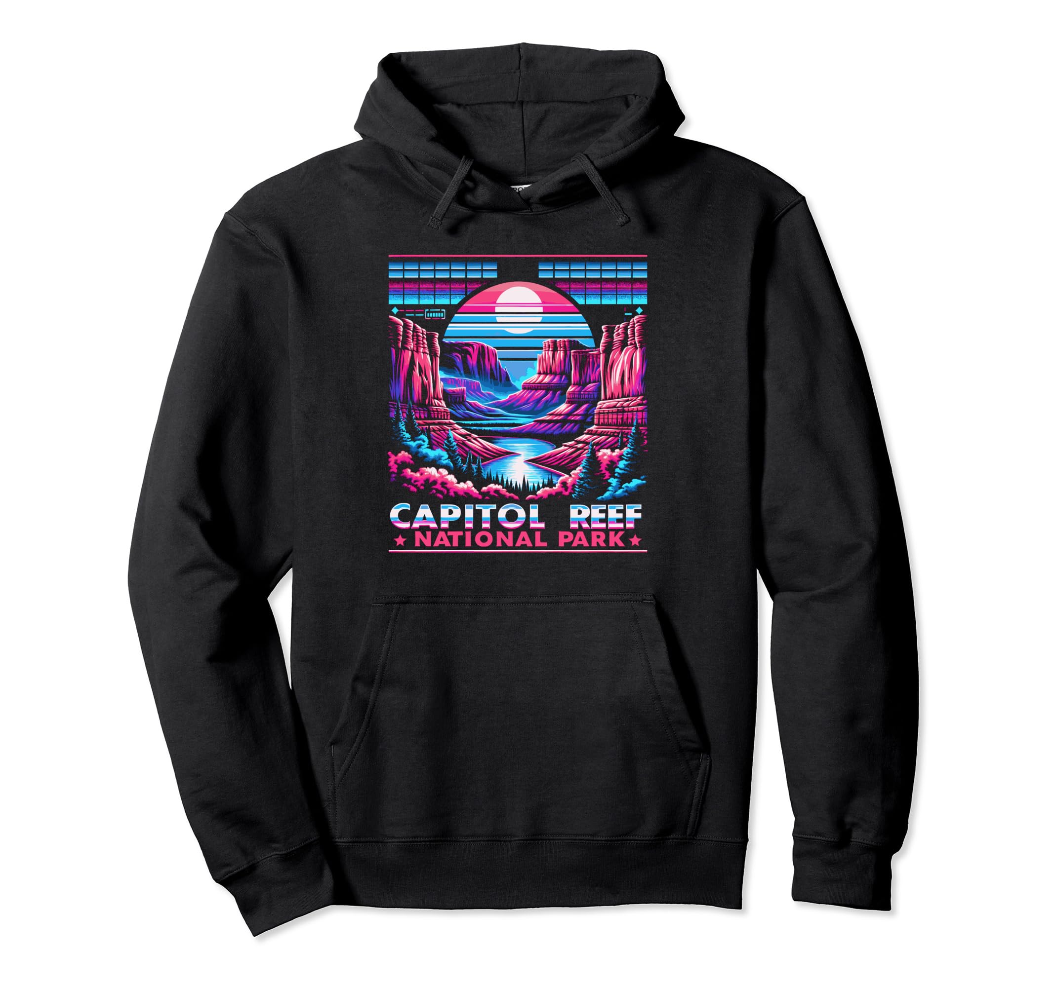 Capitol Reef National Park Utah 80S Hoodie - Graphic Print for Adults - T-Shirt, Sweatshirt, Hoodie