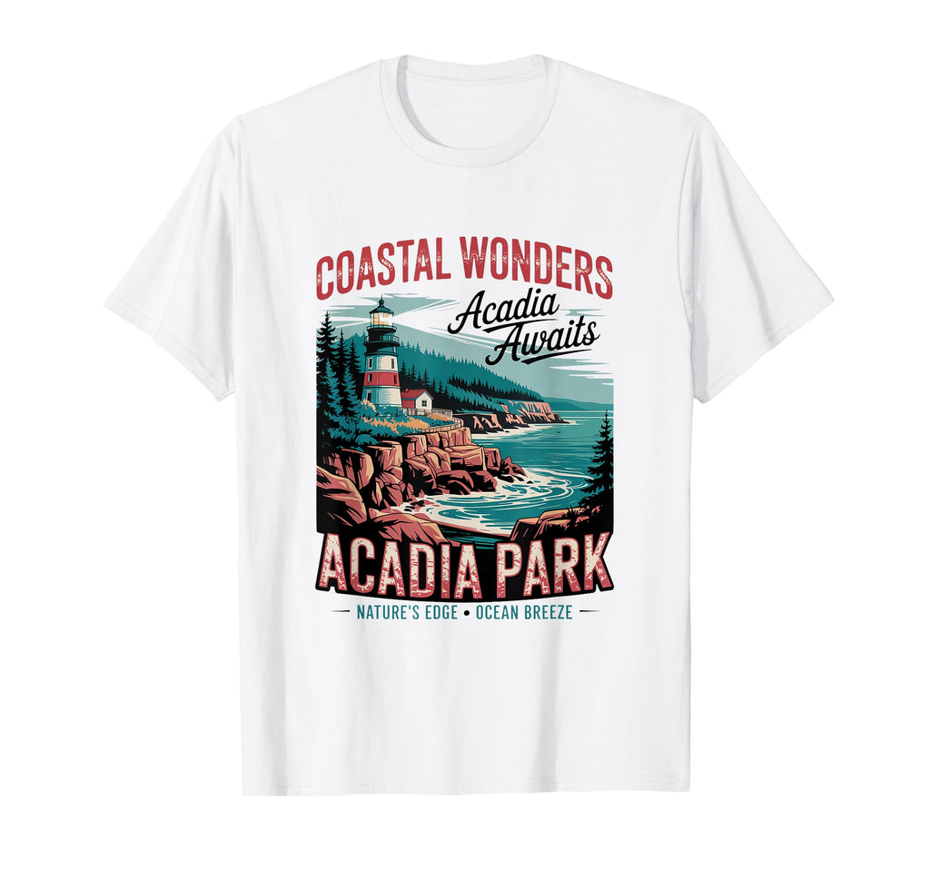 Coastal Cliffs Acadia National Park T-Shirt - Custom Art Print for Adults - T-Shirt, Sweatshirt, Hoodie
