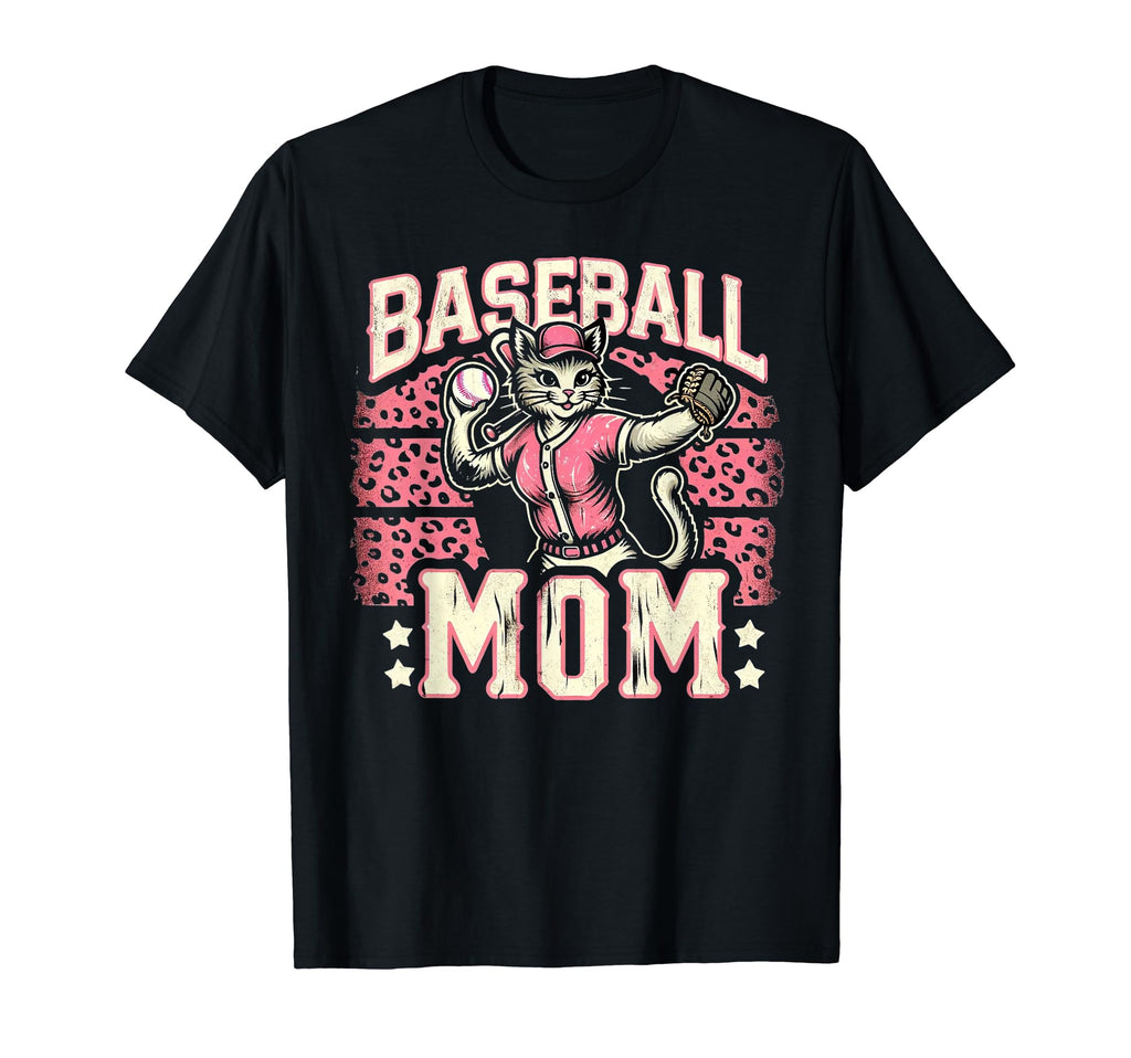 Womens Baseball Mom Mama Mothers T-Shirt - Aesthetic Graphic for Adults - T-Shirt, Sweatshirt, Hoodie