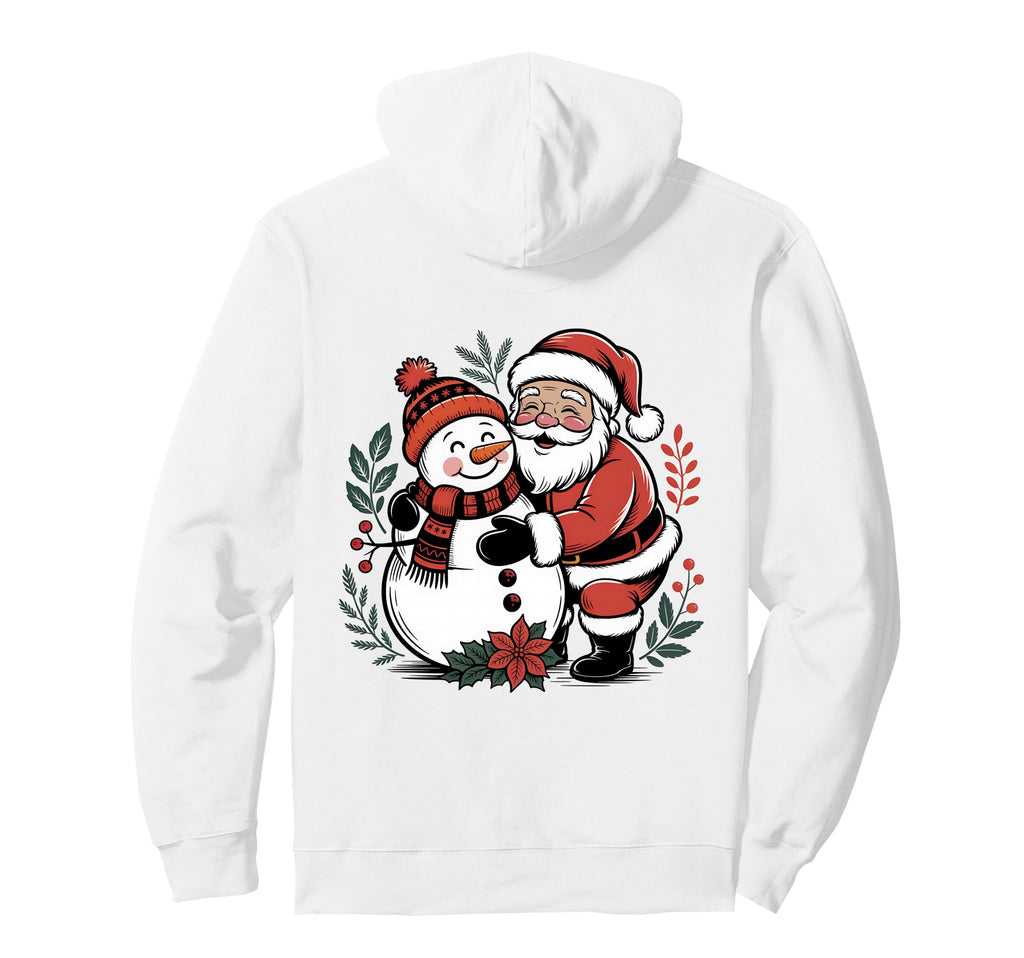 Snowman Santa Winter Boho Floral Hoodie - Trendy Graphic Men Women - T-Shirt, Sweatshirt, Hoodie