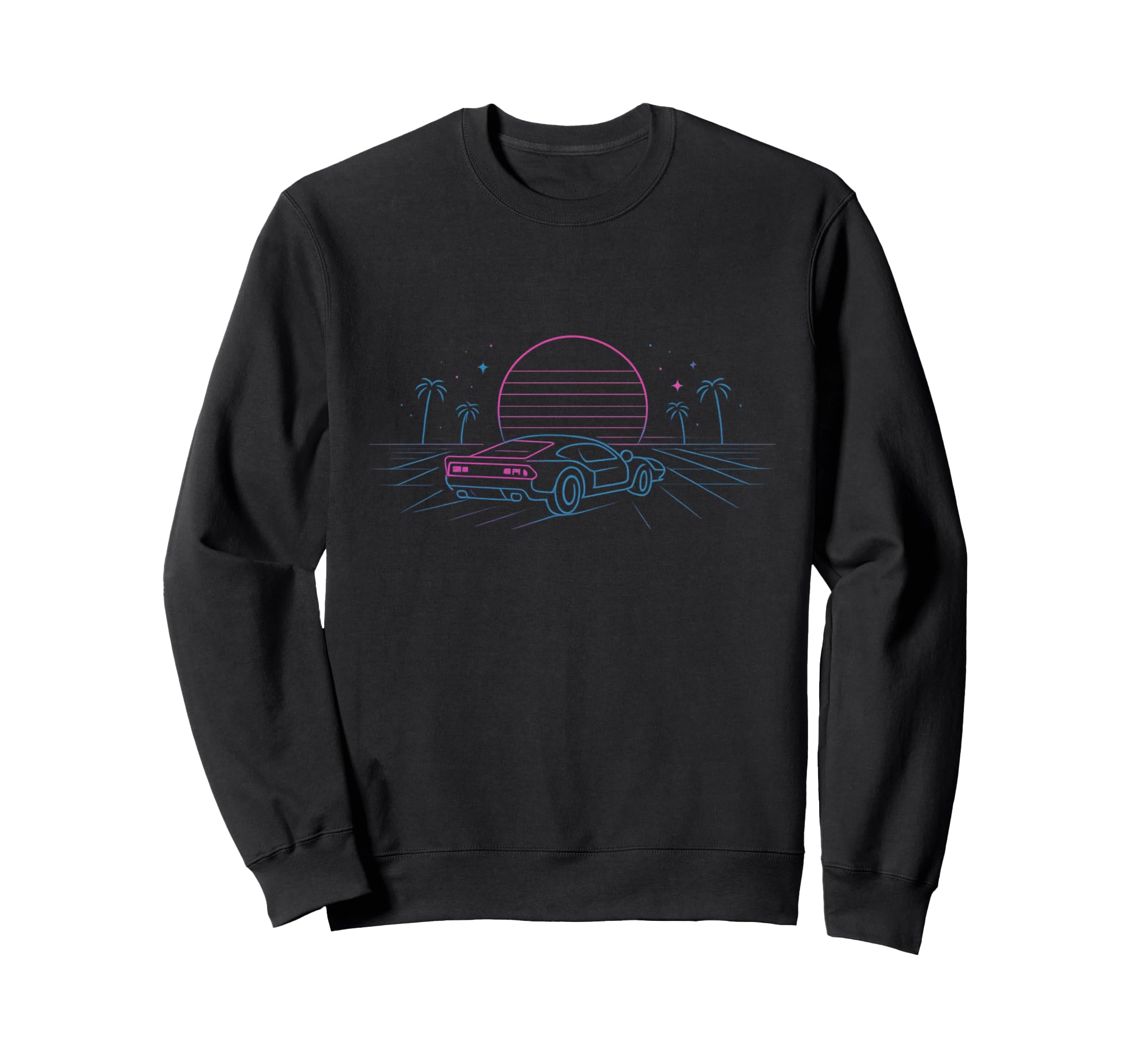 80S Synthwave Sweatshirt - Casual Everyday Wear Men Women - T-Shirt, Sweatshirt, Hoodie
