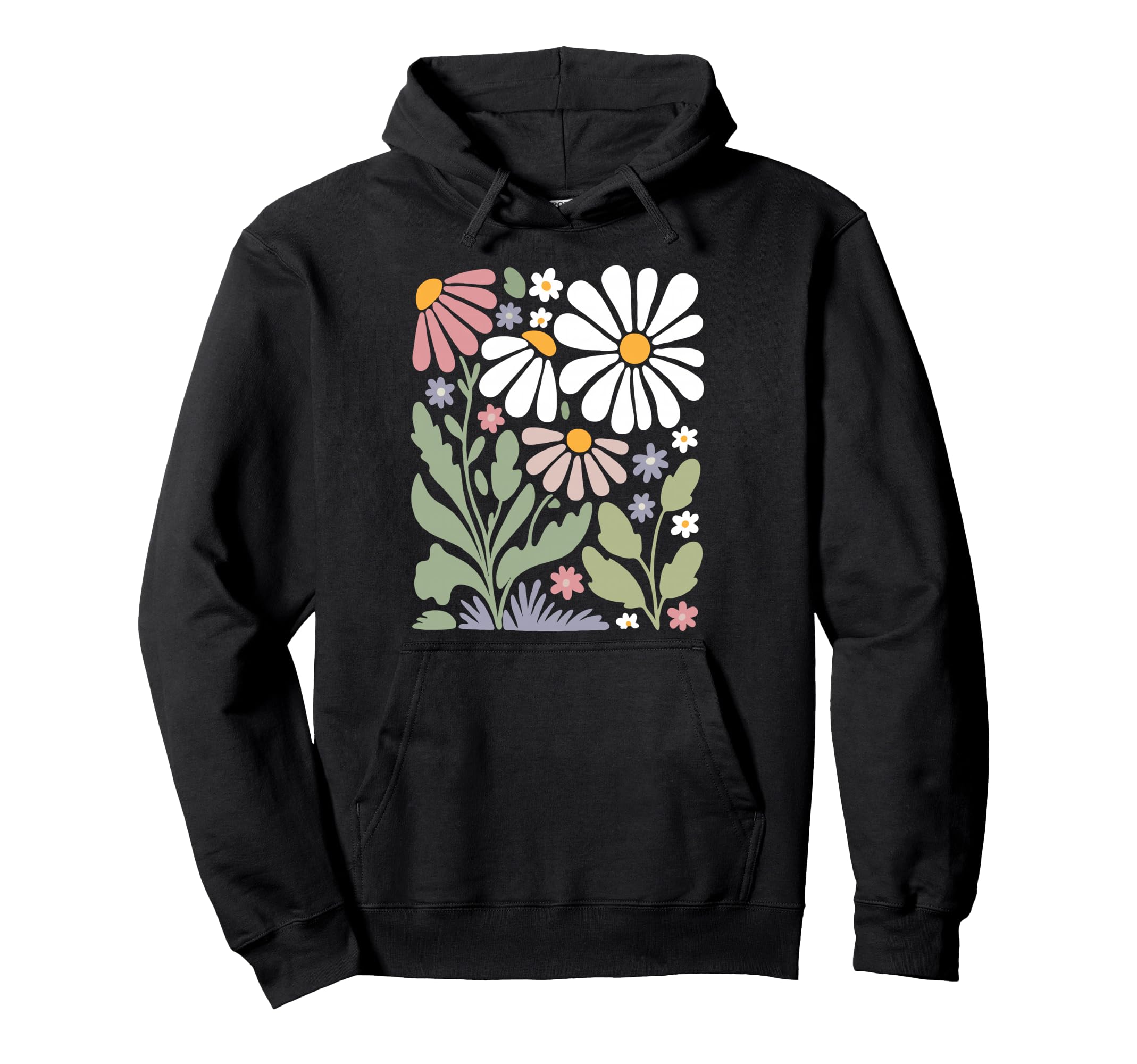 Wildflowers Flowers Pattern Summer Spring Hoodie - Unique Graphic Unisex - T-Shirt, Sweatshirt, Hoodie