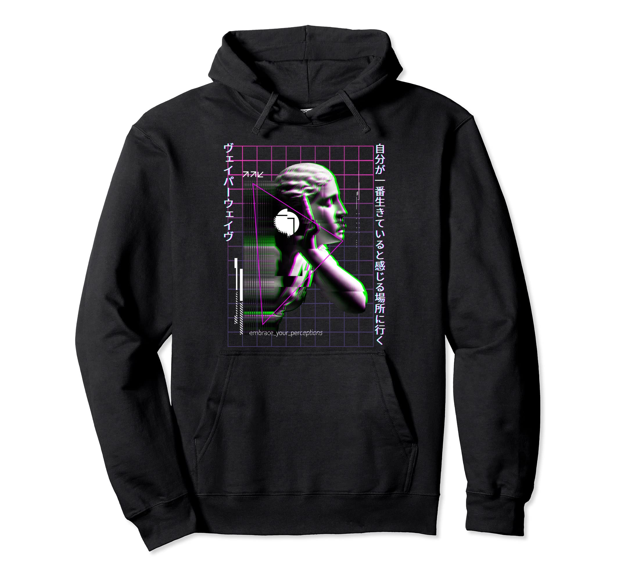 Vaporwave Statue Aesthetic Art Hoodie - Casual Everyday Wear Men Women - T-Shirt, Sweatshirt, Hoodie