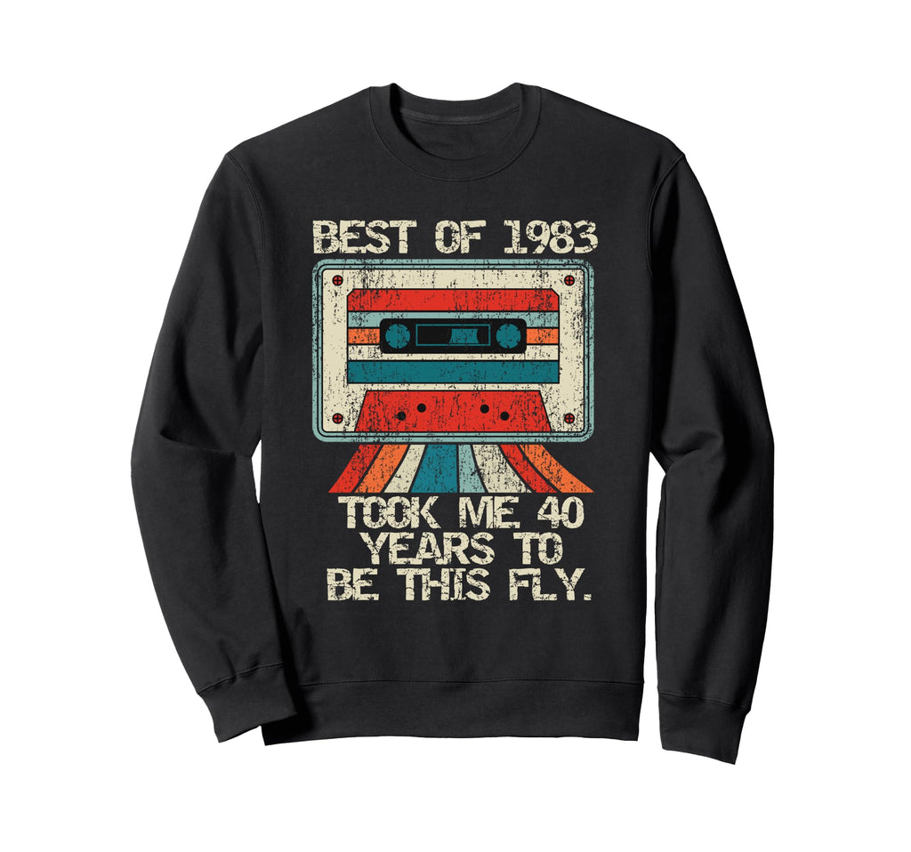 Best 1983 40Th Birthday Cassette Tape Sweatshirt - Trendy Graphic Men Women - T-Shirt, Sweatshirt, Hoodie