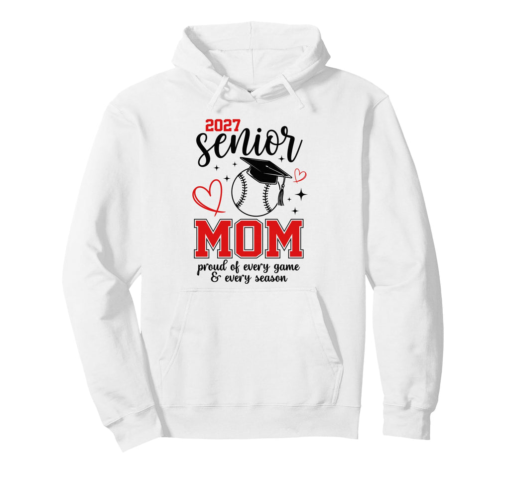 2027 Senior Baseball Mom Proud Family Hoodie - Trendy Graphic Men Women - T-Shirt, Sweatshirt, Hoodie