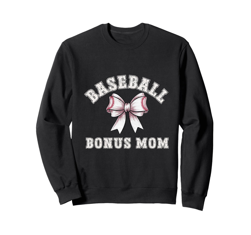 Coquette Baseball Bonus Mom Bow Sweatshirt - Casual Everyday Wear Unisex - T-Shirt, Sweatshirt, Hoodie