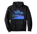 Vaporwave Night Lake Mountains Hoodie - Aesthetic Graphic for Adults - T-Shirt, Sweatshirt, Hoodie