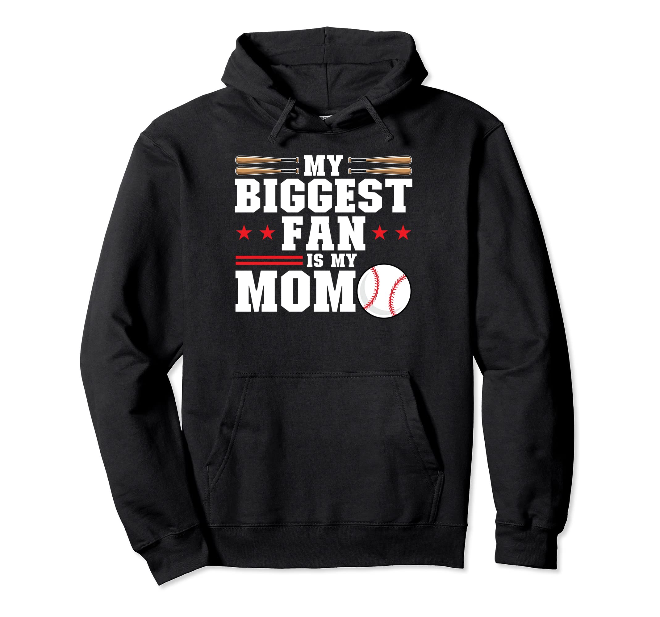 My Biggest Fan Is My Mom Baseball Mom Hoodie - Minimalist Print Unisex - T-Shirt, Sweatshirt, Hoodie