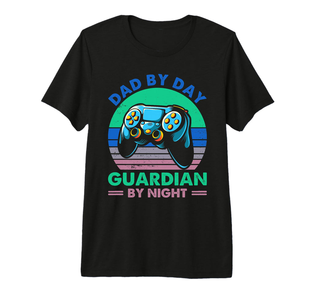 Dad Day Guardian Night Gamer Dad Tri T-Shirt - Trendy Graphic for Adults - T-Shirt, Sweatshirt, Hoodie