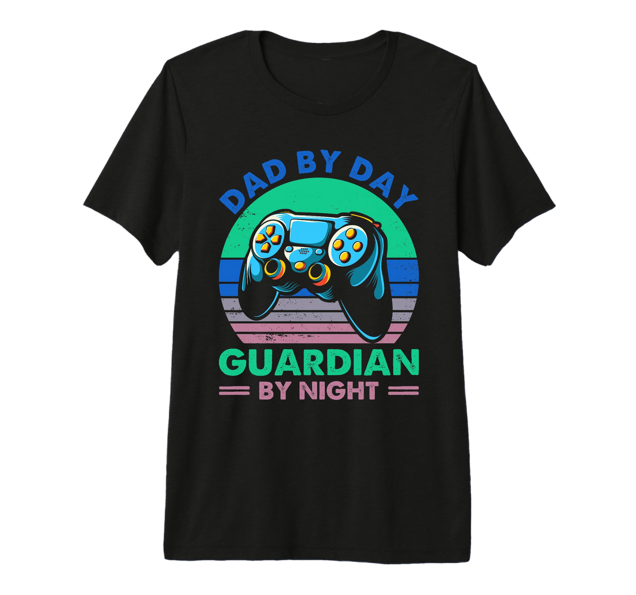 Dad Day Guardian Night Gamer Dad Tri T-Shirt - Trendy Graphic for Adults - T-Shirt, Sweatshirt, Hoodie