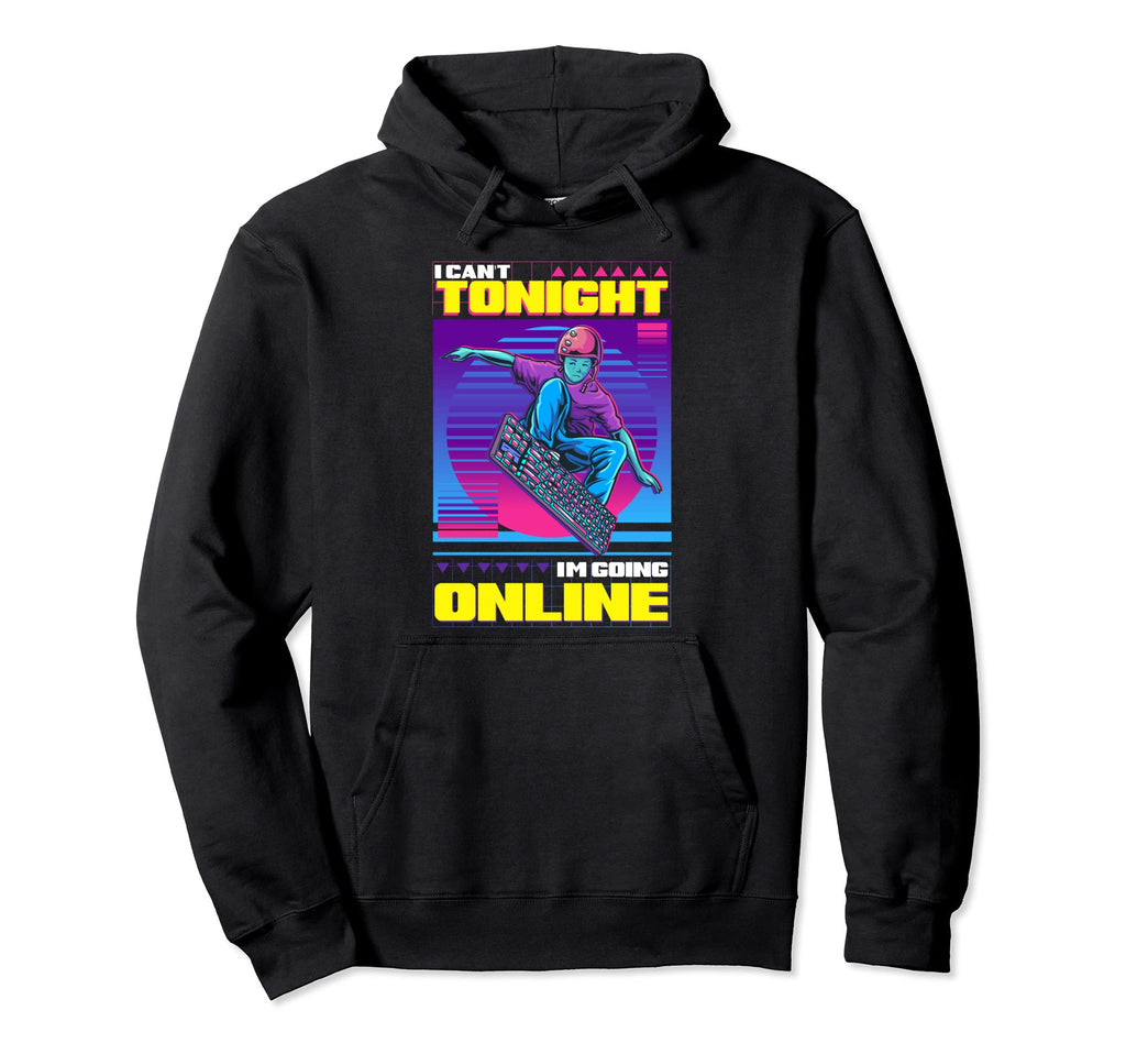 Retrowave Funny Computer Meme Online Hoodie - Novelty Apparel Men Women - T-Shirt, Sweatshirt, Hoodie