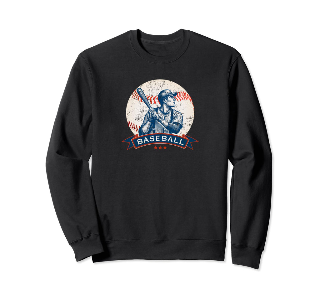 Distressed Baseball Batter Baseball Sweatshirt - Streetwear Style Men Women - T-Shirt, Sweatshirt, Hoodie