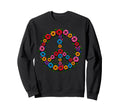 60S 70S Flower Power Groovy Love Sweatshirt - Graphic Print Men Women - T-Shirt, Sweatshirt, Hoodie