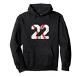Baseball Player Jersey Number 22 22 Hoodie - Unique Graphic for Adults - T-Shirt, Sweatshirt, Hoodie