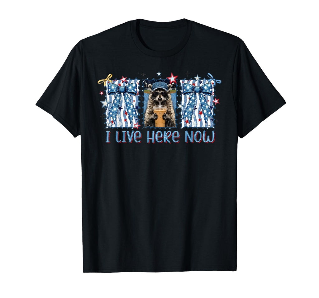 Funny Coquette Raccoon Living T-Shirt - Casual Everyday Wear Men Women - T-Shirt, Sweatshirt, Hoodie