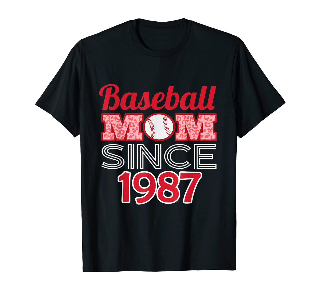 Baseball Mom Since 1987 T-Shirt - Streetwear Style for Adults - T-Shirt, Sweatshirt, Hoodie