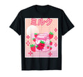 Strawberry Milk Shake Anime Kawaii T-Shirt - Unique Graphic Unisex - T-Shirt, Sweatshirt, Hoodie