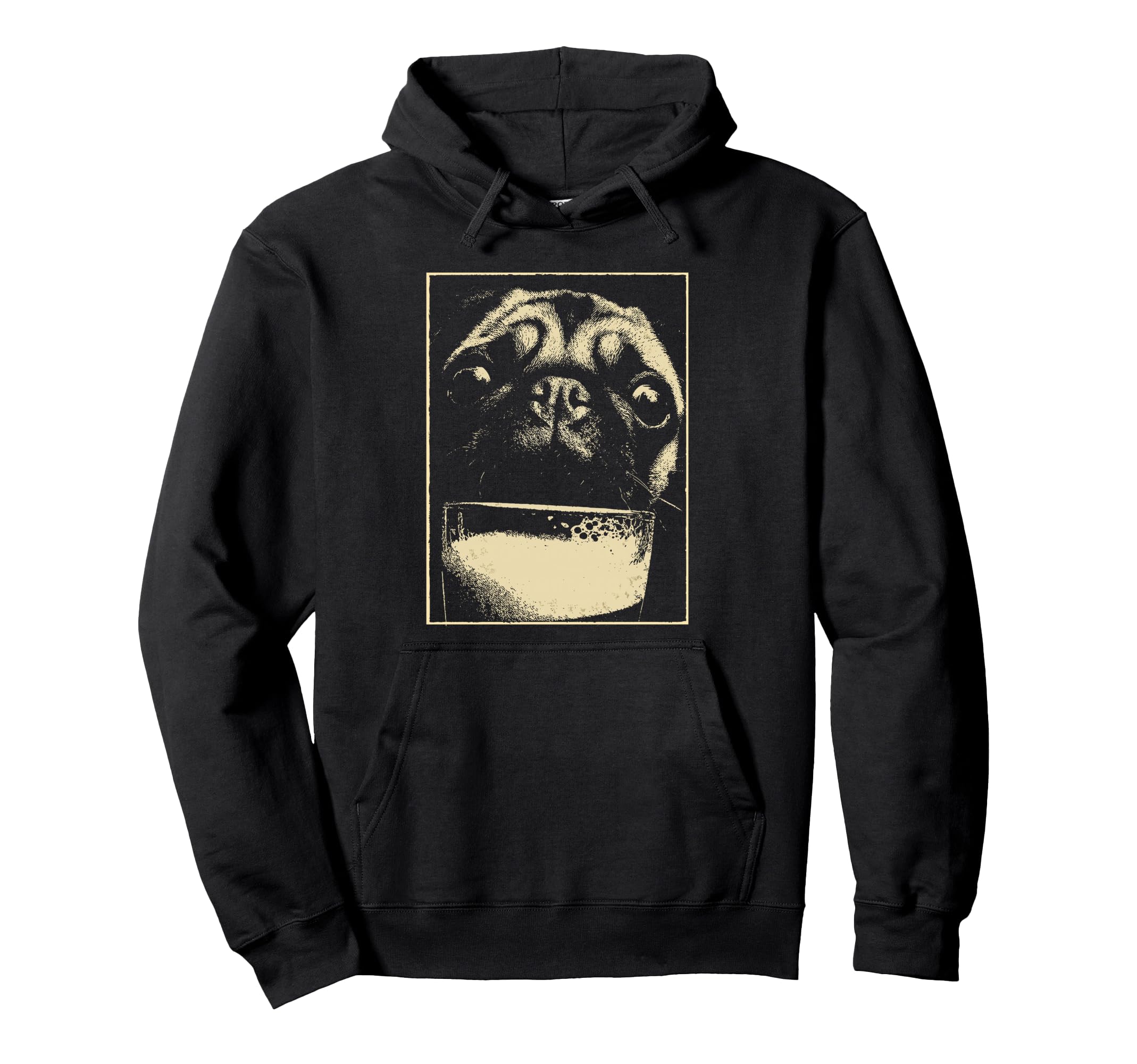 St Patricks Day Pug Beer Dog Hoodie - Fun Novelty Design Men Women - T-Shirt, Sweatshirt, Hoodie