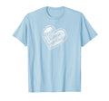 Baseball Heart Laces Love Distressed T-Shirt - Trendy Graphic Unisex - T-Shirt, Sweatshirt, Hoodie