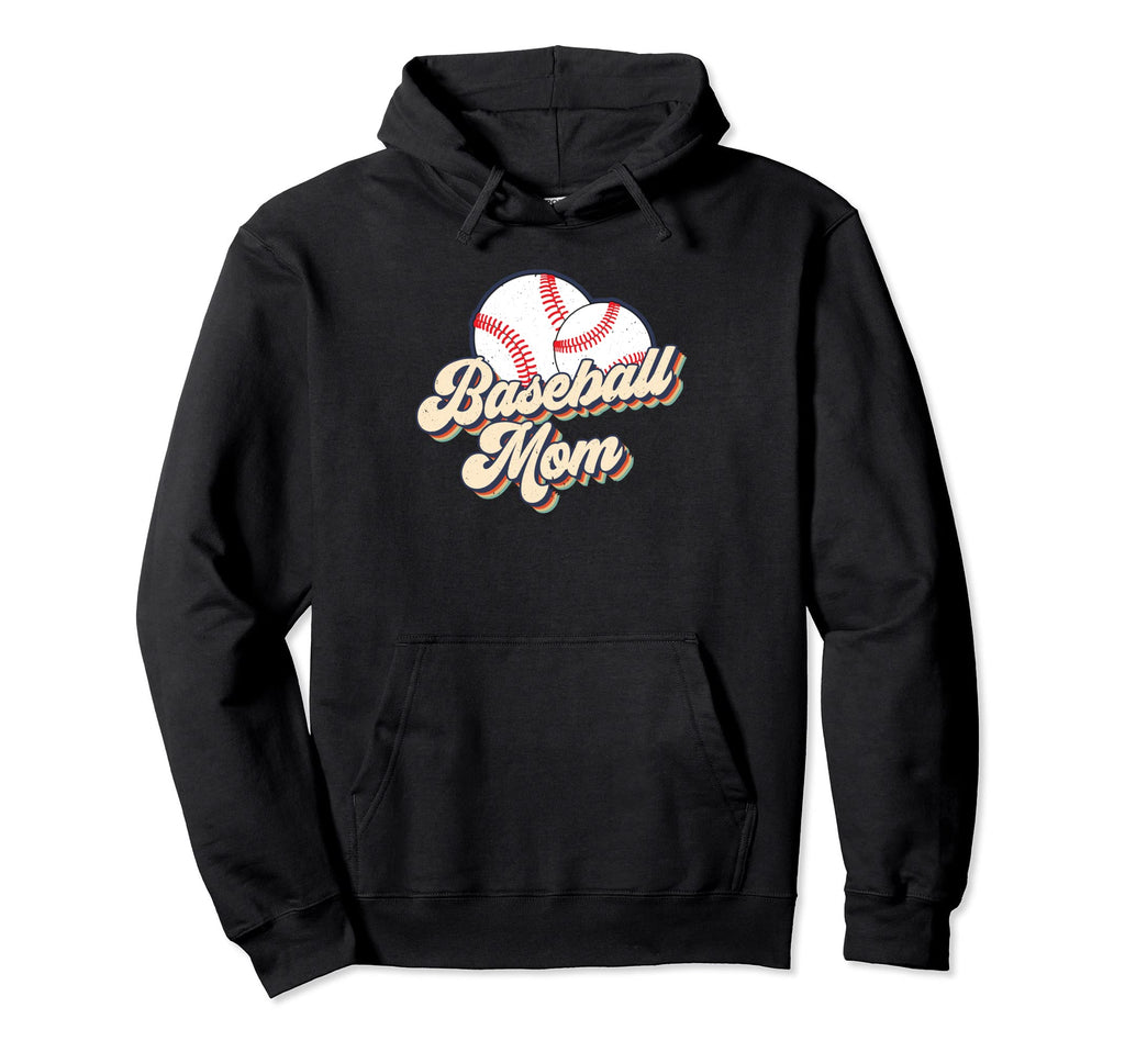70S Baseball Mom Player Mama Team Sport Fan Hoodie - Unique Graphic Unisex - T-Shirt, Sweatshirt, Hoodie