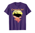 Coming Hot Pontoon Boat Sunset Funny T-Shirt - Novelty Apparel for Adults - T-Shirt, Sweatshirt, Hoodie