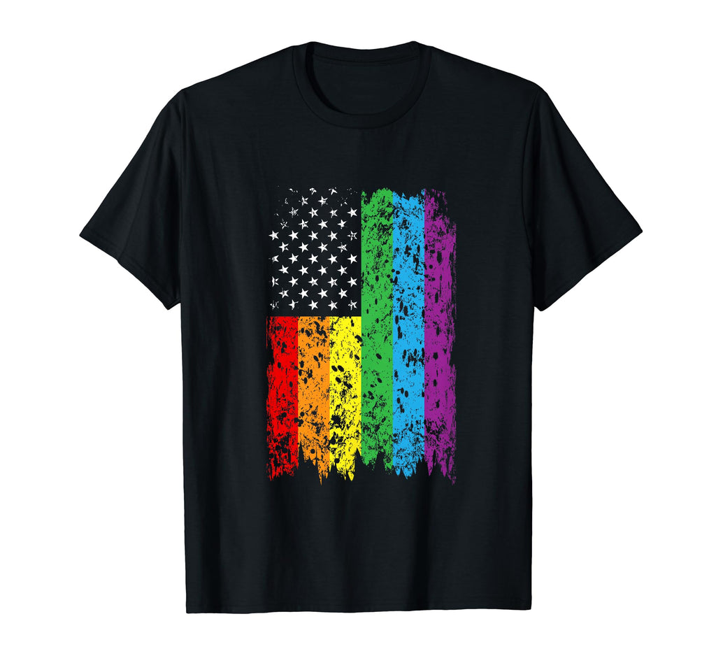 Lgbt Lgbtq Gay Pride Distressed T-Shirt - Fun Novelty Design for Adults - T-Shirt, Sweatshirt, Hoodie