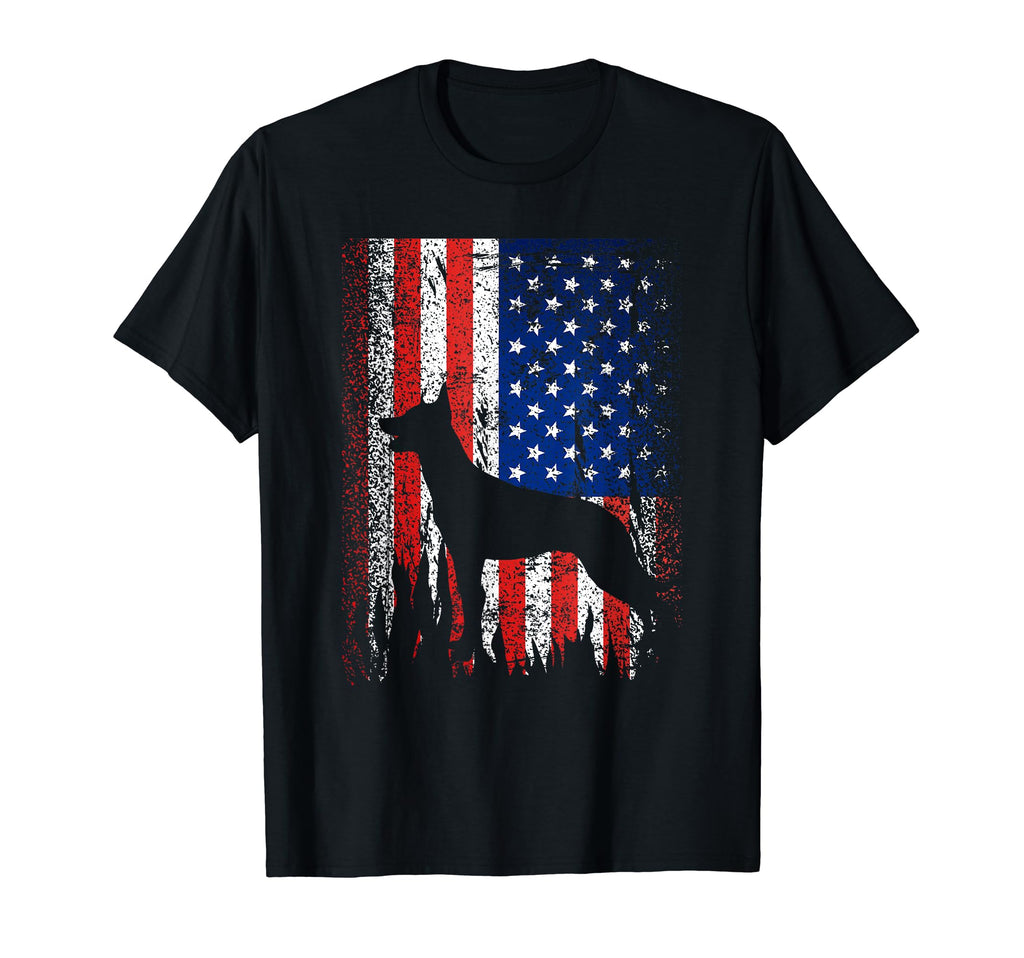 Belgian Malinois 4Th July Usa T-Shirt - Fun Novelty Design for Adults - T-Shirt, Sweatshirt, Hoodie