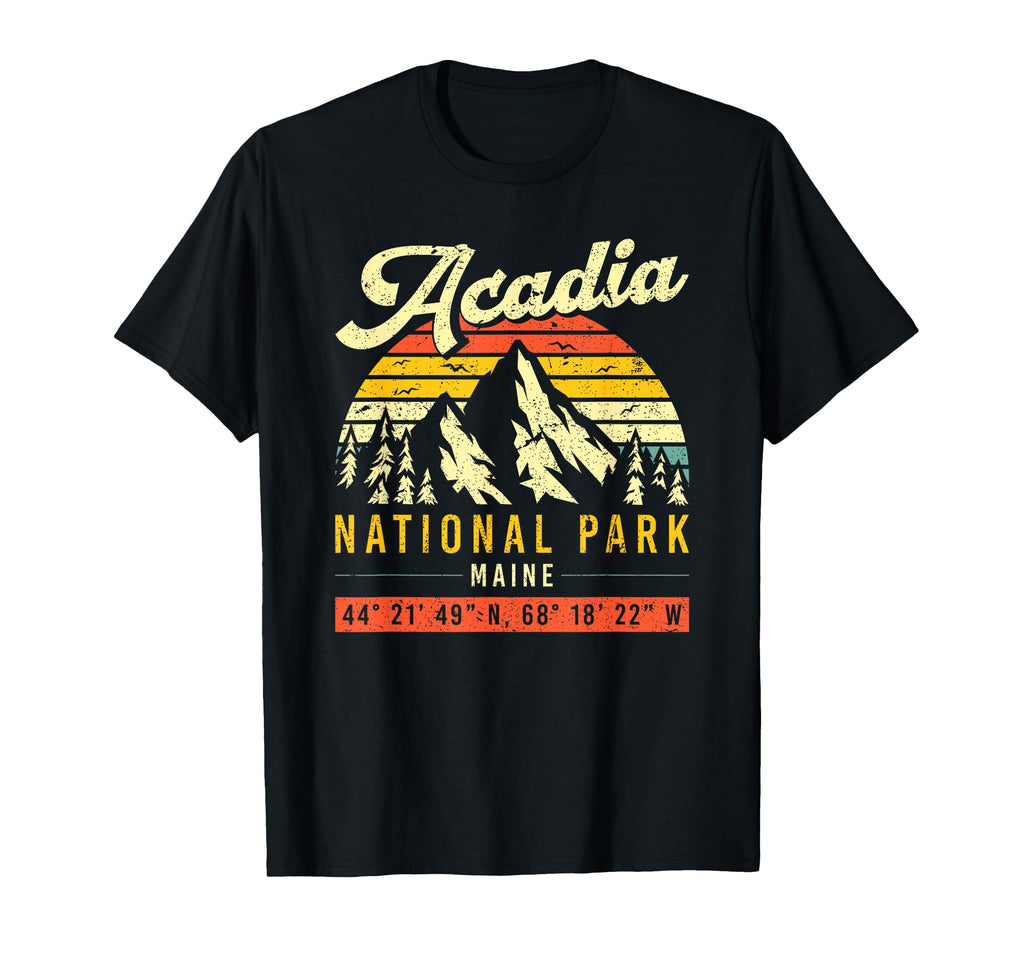 Acadia Coordinates Maine National T-Shirt - Casual Everyday Wear Unisex - T-Shirt, Sweatshirt, Hoodie