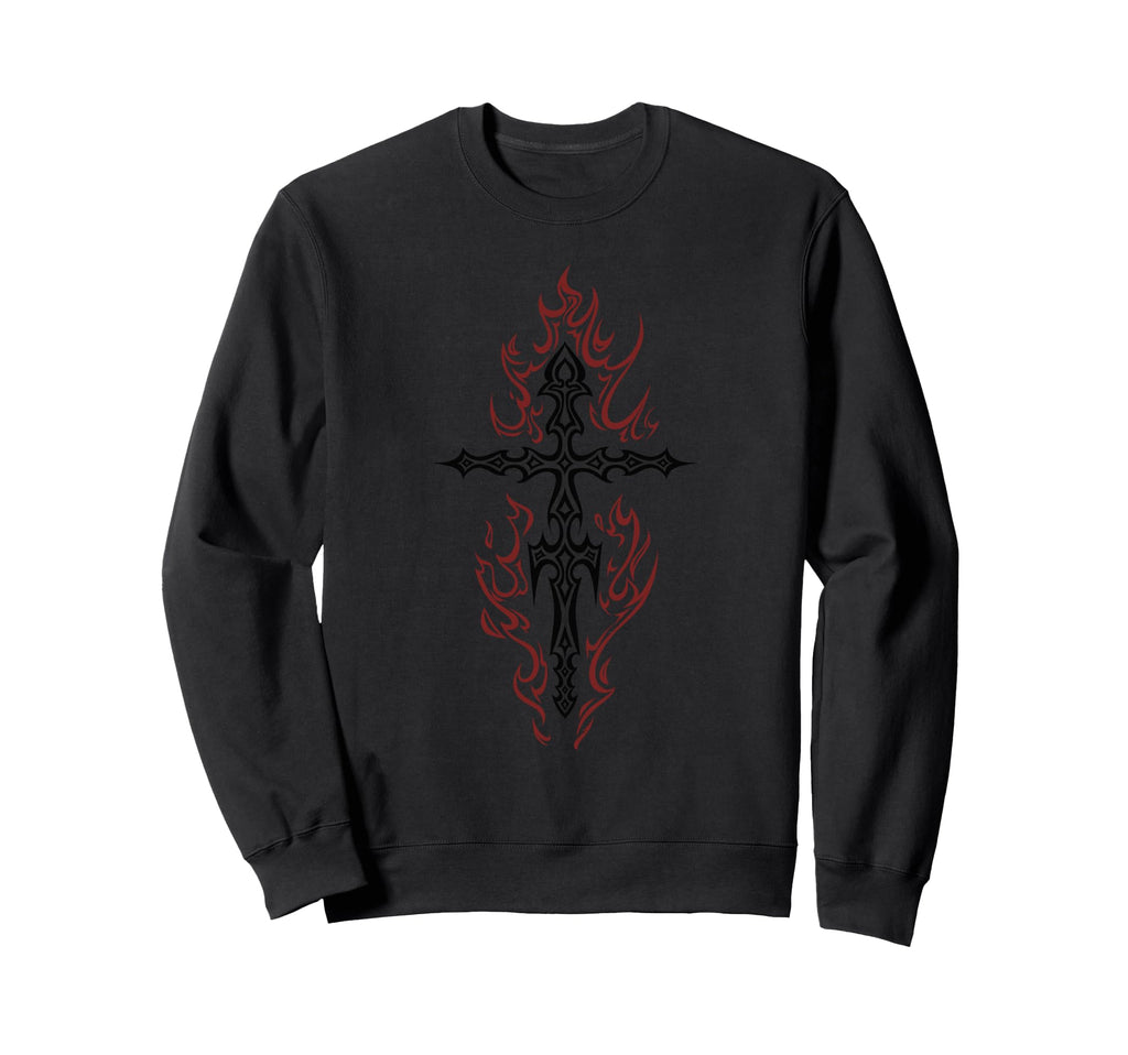 Gothic Cross Mall Y2K Trad Goth Punk Sweatshirt - Graphic Print Men Women - T-Shirt, Sweatshirt, Hoodie