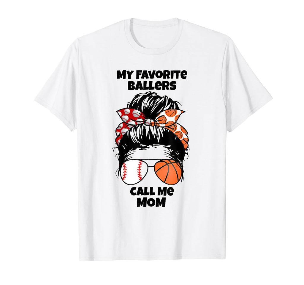 My Favorite Ballers Call Me Mom T-Shirt - Custom Art Print for Adults - T-Shirt, Sweatshirt, Hoodie
