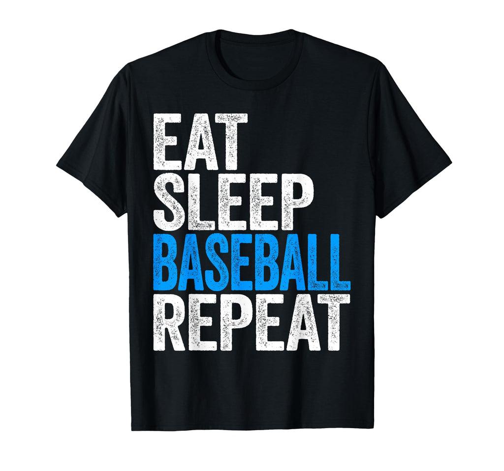 Eat Sleep Baseball Repeat Baseball T-Shirt - Custom Art Print for Adults - T-Shirt, Sweatshirt, Hoodie