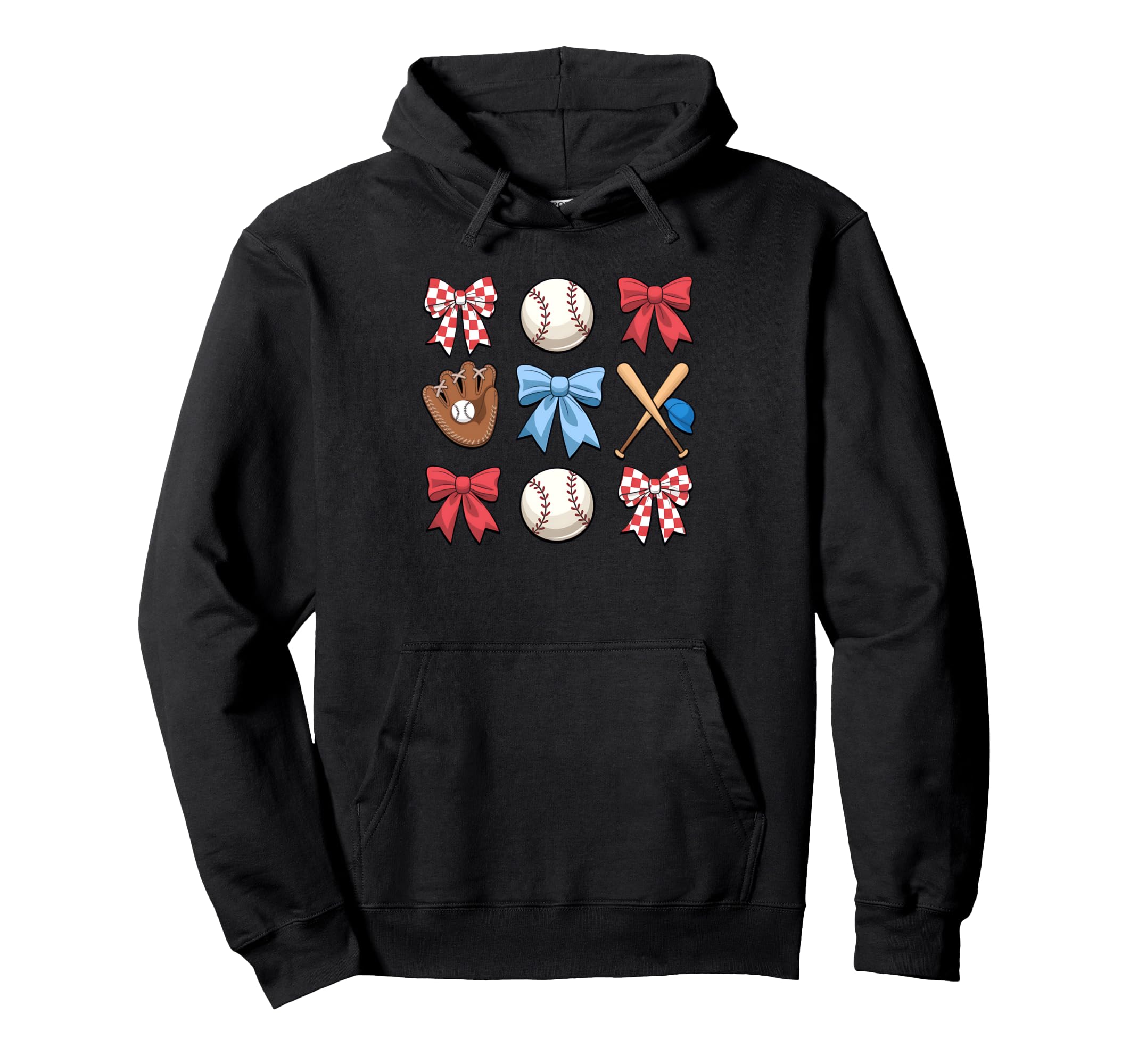 Baseball Sister Coquette Bow Hoodie - Casual Everyday Wear Men Women - T-Shirt, Sweatshirt, Hoodie