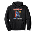 Baseball Dad Since 2013 Hoodie - Novelty Apparel Unisex - T-Shirt, Sweatshirt, Hoodie