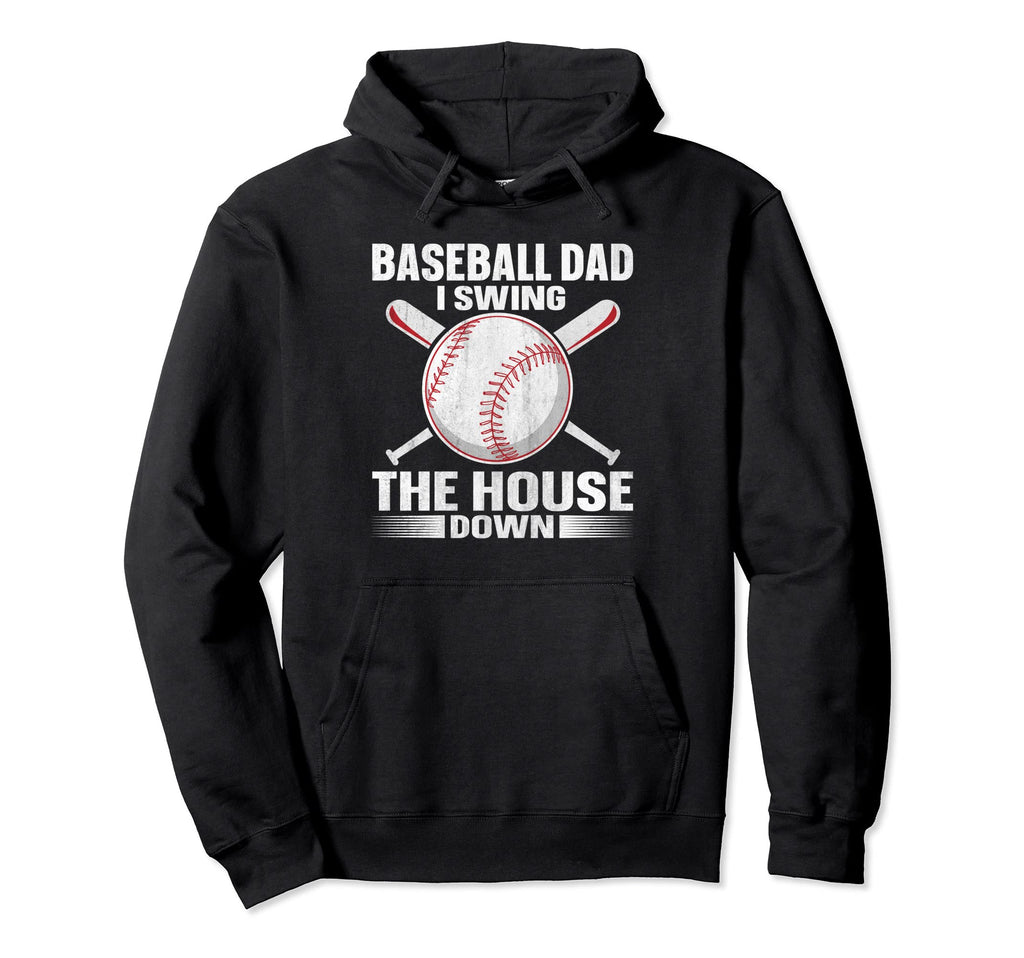 Sport Game Baseball Baseball Dad Hoodie - Fun Novelty Design for Adults - T-Shirt, Sweatshirt, Hoodie