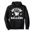 Busy Raising Ballers Baseball Heart Stars Hoodie - Graphic Print for Adults - T-Shirt, Sweatshirt, Hoodie