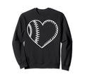 Baseball Heart Mom Dad Funny Baseball Sweatshirt - Trendy Graphic Unisex - T-Shirt, Sweatshirt, Hoodie