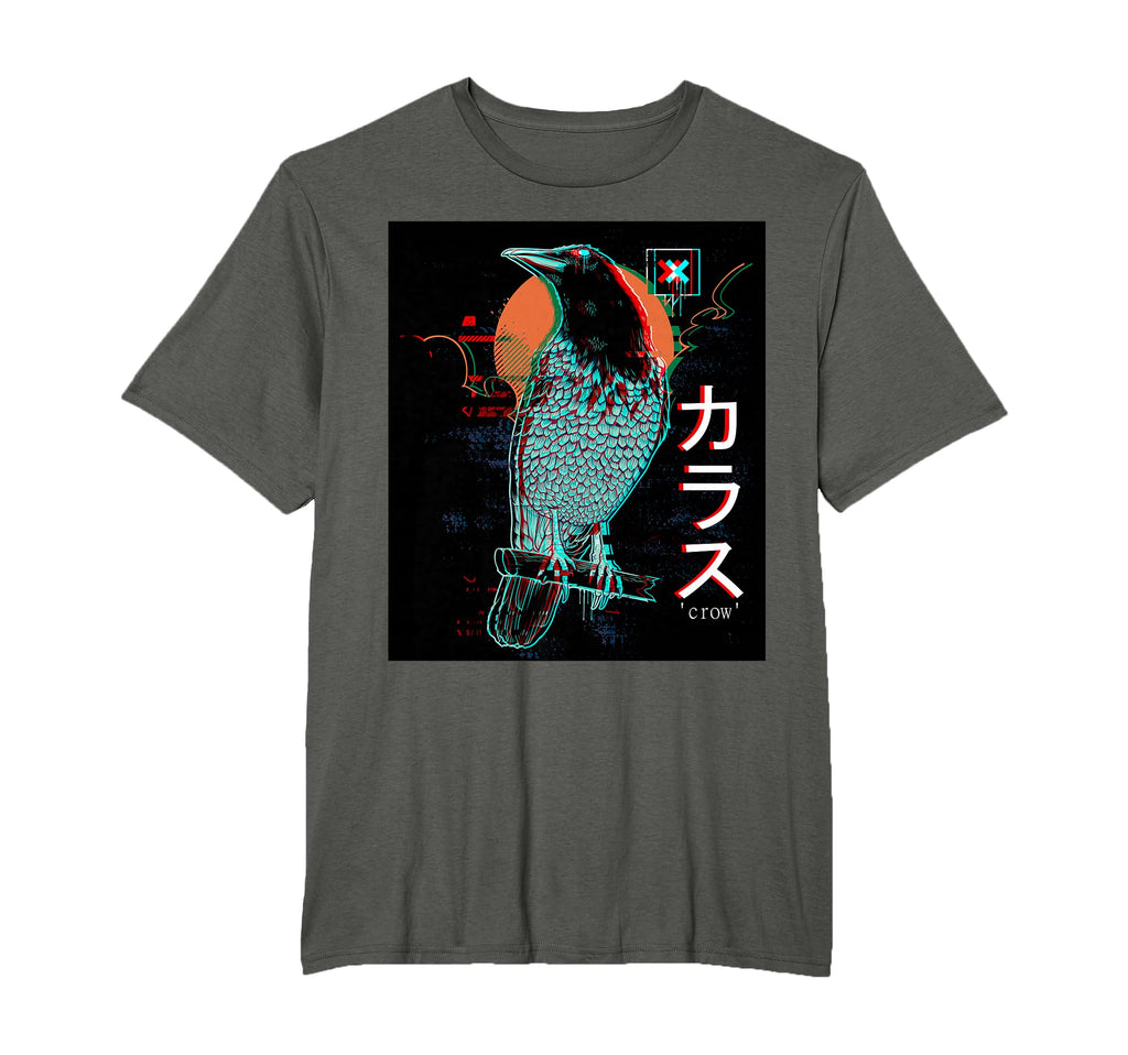 Japan Anime Crow Gothic Vaporwave Crow T-Shirt - Fun Novelty Design Unisex - T-Shirt, Sweatshirt, Hoodie