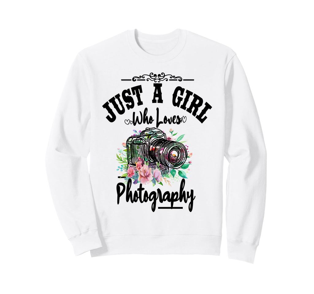 Womens Just Who Loves Photography Sweatshirt - Graphic Print Unisex - T-Shirt, Sweatshirt, Hoodie