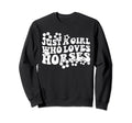 Groovy Boho Just Who Loves Horses Sweatshirt - Aesthetic Graphic Men Women - T-Shirt, Sweatshirt, Hoodie