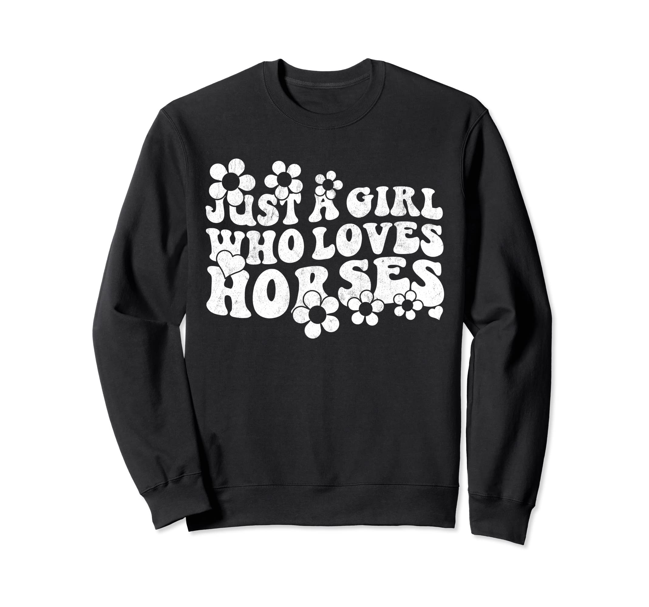 Groovy Boho Just Who Loves Horses Sweatshirt - Aesthetic Graphic Men Women - T-Shirt, Sweatshirt, Hoodie