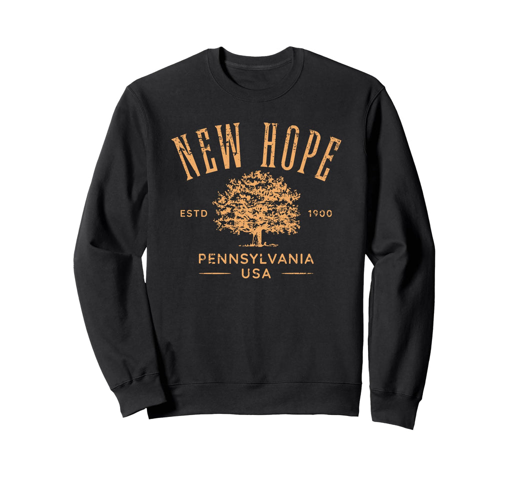 New Hope Pennsylvania Distressed Sweatshirt - Unique Graphic Men Women - T-Shirt, Sweatshirt, Hoodie