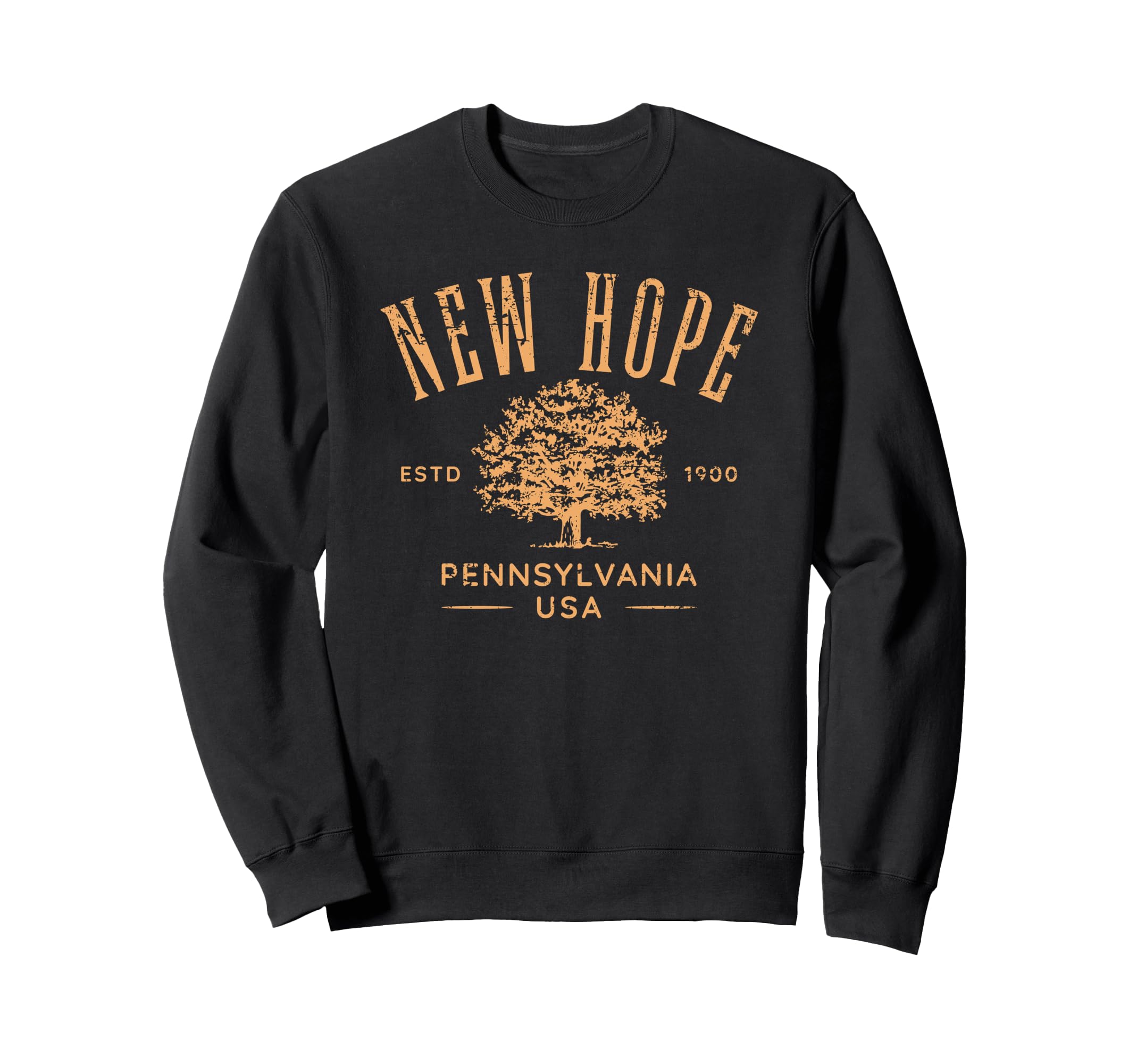 New Hope Pennsylvania Distressed Sweatshirt - Unique Graphic Men Women - T-Shirt, Sweatshirt, Hoodie