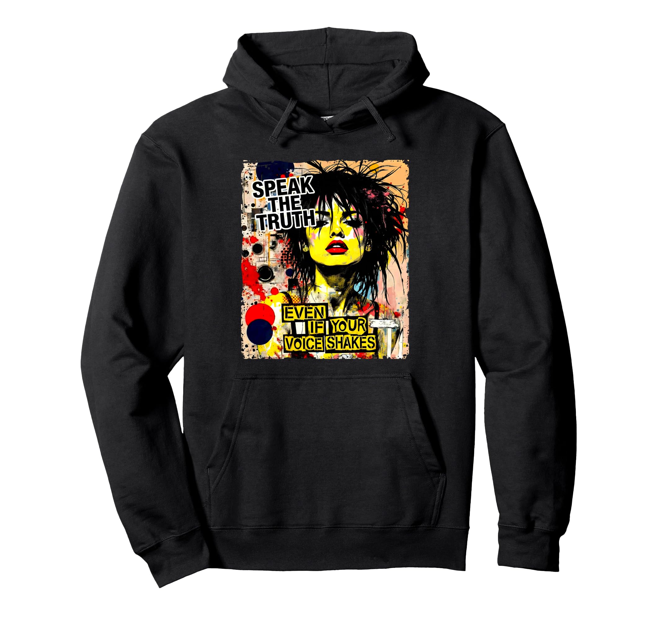 Punk Colorful 90S Urban Grunge Art Hoodie - Novelty Apparel for Adults - T-Shirt, Sweatshirt, Hoodie